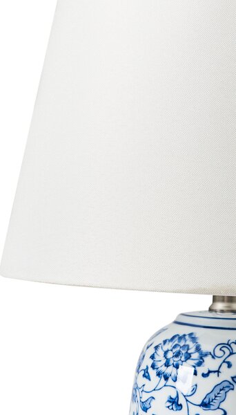 Asztali lámpa AIBONITO Porcelán Fehér/kék
