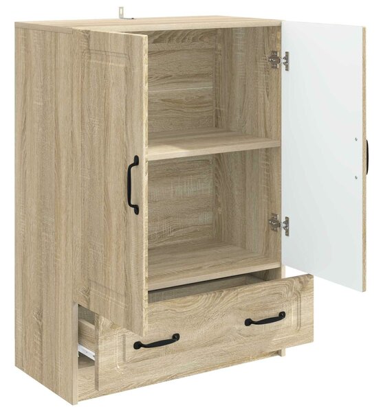 VidaXL Széf fiókkal Sonoma Tölgy 66 x 34,5 x 92 cm Szerelt Fa