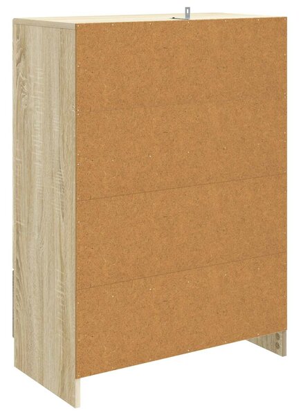 VidaXL Széf fiókkal Sonoma Tölgy 66 x 34,5 x 92 cm Szerelt Fa