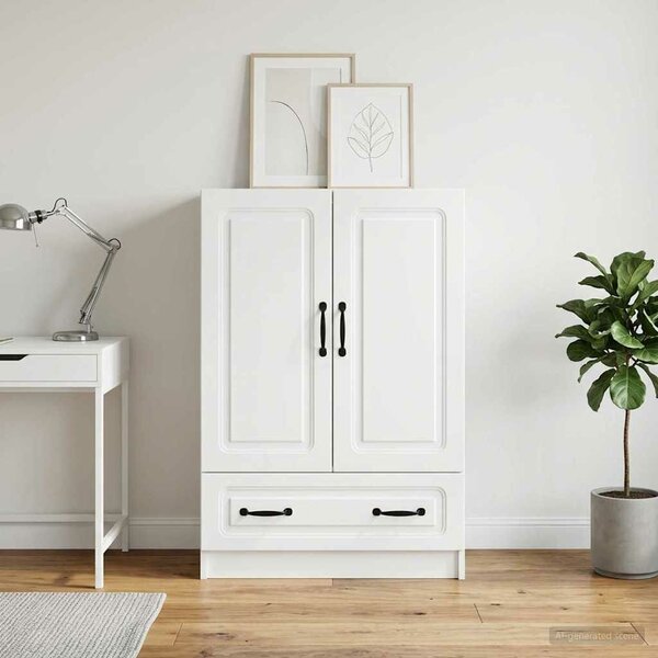 VidaXL Széf Fehér 66 x 34,5 x 92 cm Szerelt Fa