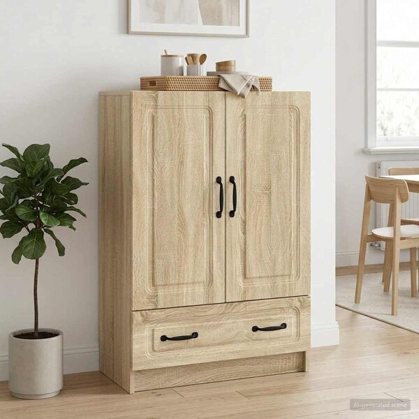 VidaXL Széf fiókkal Sonoma Tölgy 66 x 34,5 x 92 cm Szerelt Fa