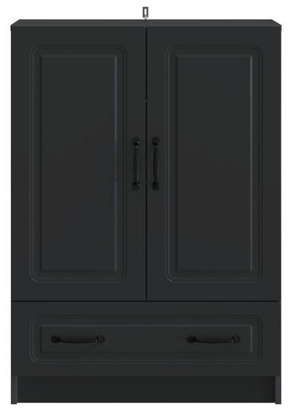VidaXL Széf fiókkal Fekete 66 x 34,5 x 92 cm Szerelt Fa