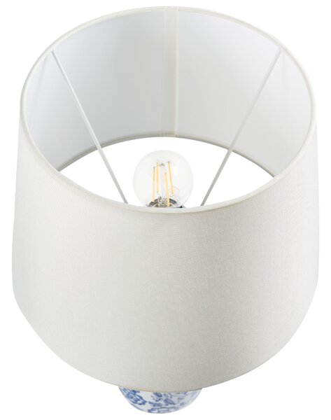 Asztali lámpa AIBONITO Porcelán Fehér/kék