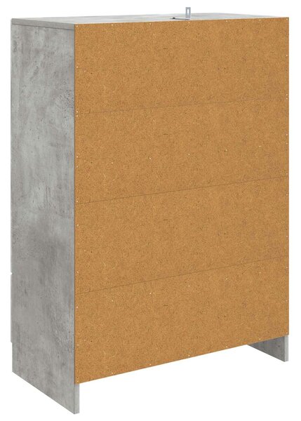 VidaXL Széf fiókkal Betonszürke 66 x 34,5 x 92 cm Szerelt Fa