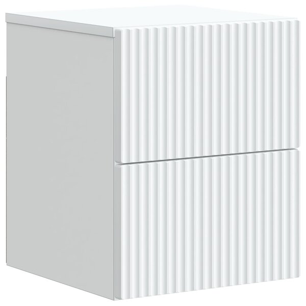VidaXL Fali éjjeli szekrény 2 pcs Fehér 33 x 34,5 x 40 cm Szerelt Fa
