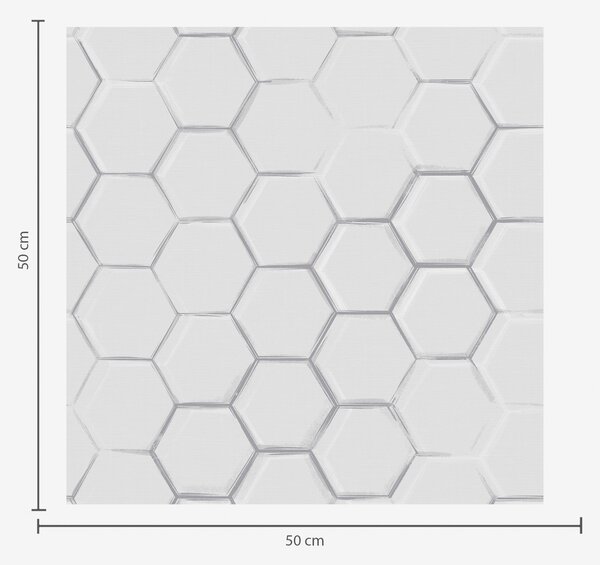 Tapéta Fehér háromdimenziós hatszögek sima háttér előtt, Absztrakt tapétá, a01059 : Uwalls.hu