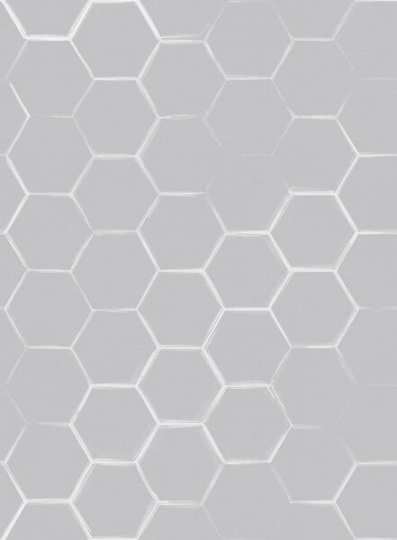 Tapéta Világosszürke háromdimenziós hatszögek lágy árnyékokkal, Absztrakt tapétá, a01059v1 : Uwalls.hu