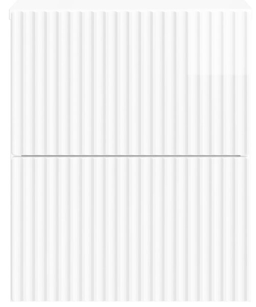VidaXL Fali éjjeli szekrény 2 pcs Magasfényű Fehér 33 x 34,5 x 40 cm