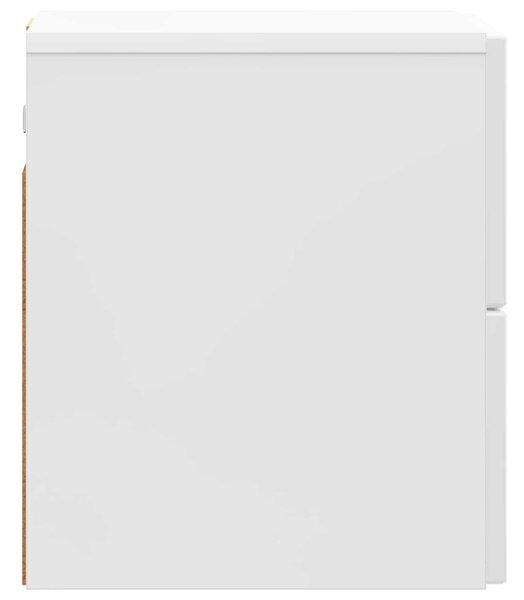 VidaXL Fali éjjeli szekrény 2 pcs Magasfényű Fehér 33 x 34,5 x 40 cm