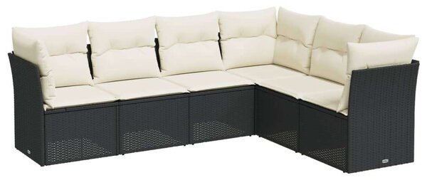 VidaXL Polyrattan Kerti Ülőgarnitúra - Fekete - 6 személyes