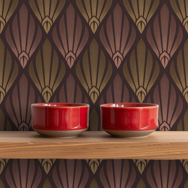 Tapéta Gazdag Art Deco meleg színátmenetekkel, Absztrakt tapétá, a01064v2 : Uwalls.hu