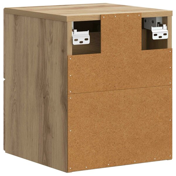 VidaXL Fali éjjeli szekrény 2 pcs Kézműves Tölgy 33 x 34,5 x 40 cm