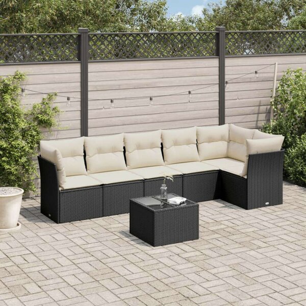 VidaXL Polyrattan Kerti Ülőgarnitúra - 7 részes