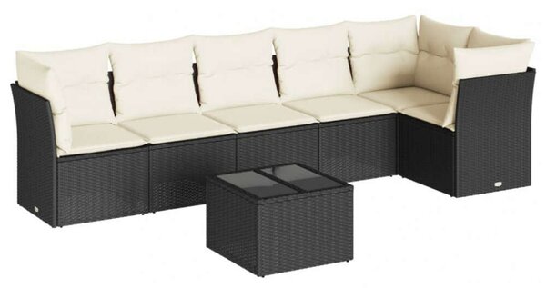 VidaXL Polyrattan Kerti Ülőgarnitúra - 7 részes