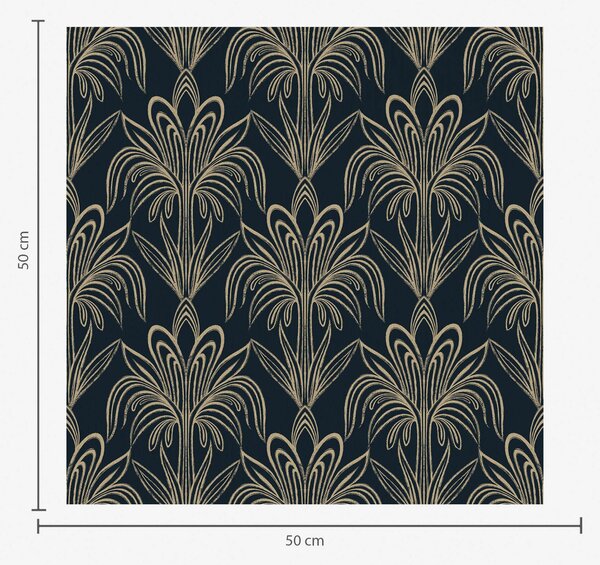 Tapéta Sötét Art Deco díszítés stilizált növényekkel, Absztrakt tapétá, a01065 : Uwalls.hu