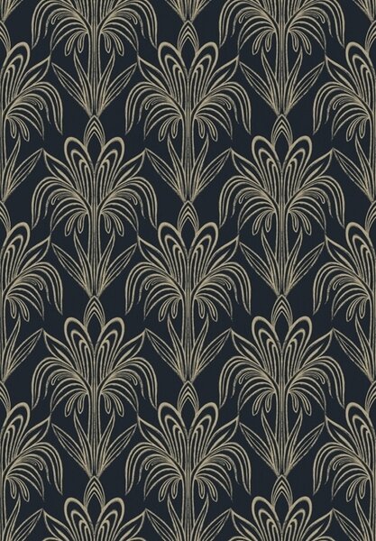 Tapéta Sötét Art Deco díszítés stilizált növényekkel, Absztrakt tapétá, a01065 : Uwalls.hu