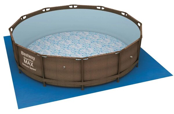 Rattan hatású fémvázas medence szett Bestway Steel Pro Max, 366x100cm 26in1