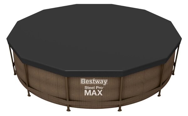 Rattan hatású fémvázas medence szett Bestway Steel Pro Max, 366x100cm 26in1