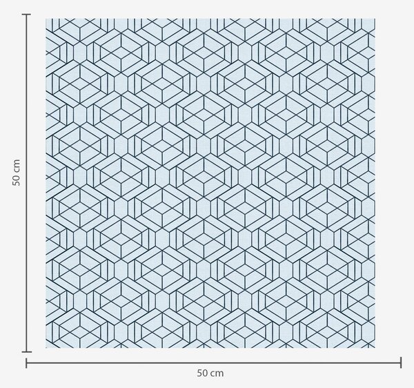 Tapéta Világoskék geometrikus kocka mintázat, Absztrakt tapétá, a01066 : Uwalls.hu