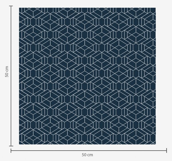 Tapéta Sötétkék geometrikus kocka rács, Absztrakt tapétá, a01066v1 : Uwalls.hu