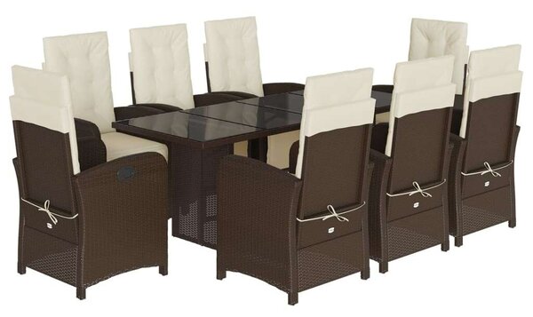 VidaXL Polyrattan Kerti Étkezőgarnitúra - 9 részes