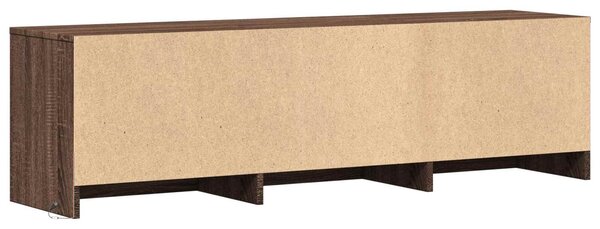 VidaXL LED-es tévéállvány Barna tölgy 140 x 34 x 40 cm Mérnöki fa