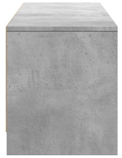 VidaXL LED-es tévéállvány Beton Szürke 165 x 34 x 40 cm Mérnöki fa