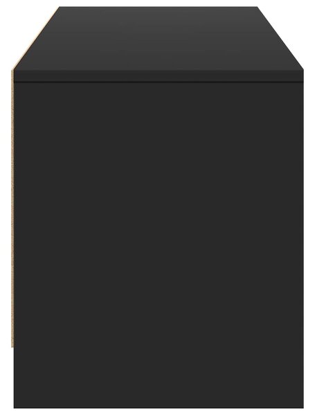VidaXL LED-es tévéállvány LED-del Fekete 165 x 34 x 40 cm Mérnöki fa