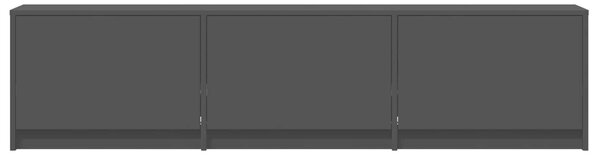 VidaXL LED-es tévéállvány LED-del Fekete 165 x 34 x 40 cm Mérnöki fa