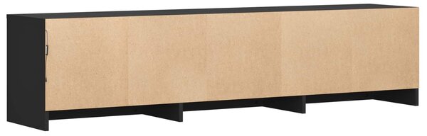 VidaXL LED-es tévéállvány LED-del Fekete 165 x 34 x 40 cm Mérnöki fa