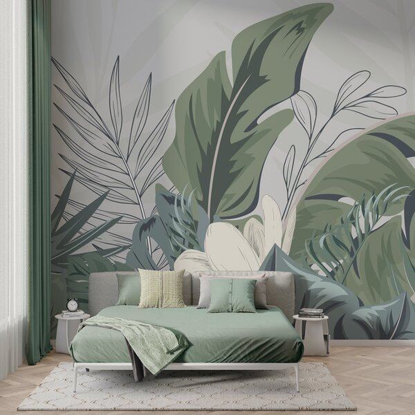 Fotótapéta Lush zöldellő növényzet lágy pasztell színekben, Természet fotótapéta, w01598 : Uwalls.hu