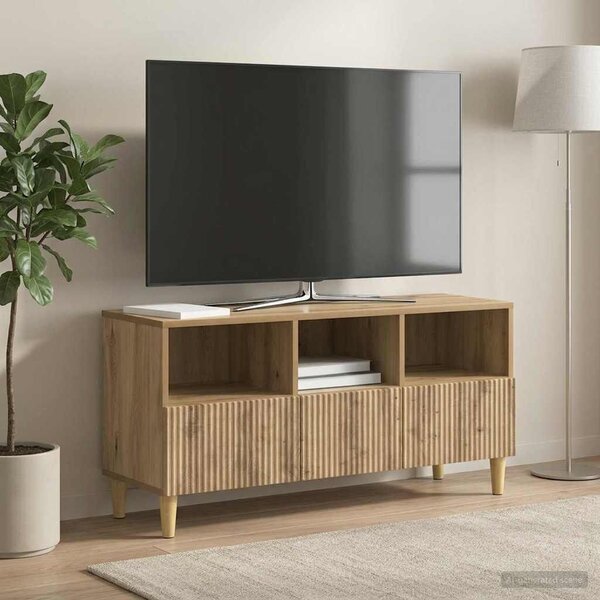 VidaXL TV szekrény Kézműves Tölgy 102 x 34,5 x 50 cm Szerelt Fa