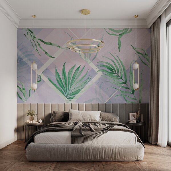Fotótapéta Lush greens on soft pastel backdrop, Fotótapéta egyedi, w01625 : Uwalls.hu