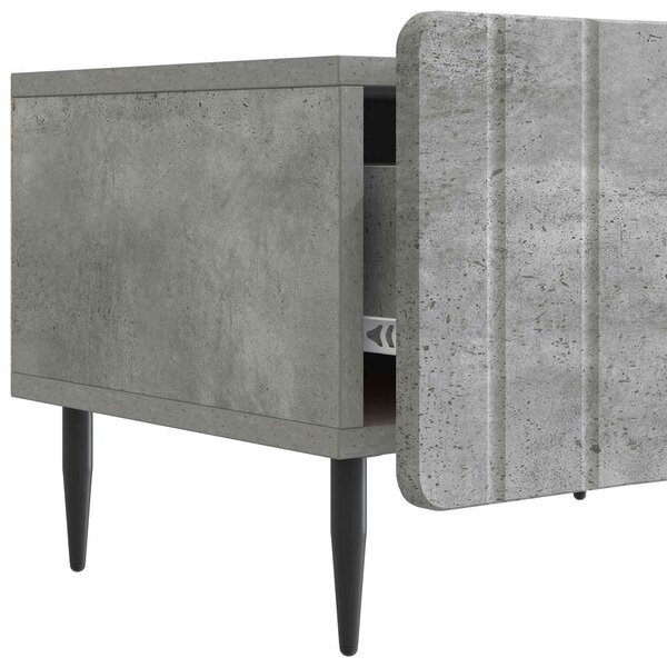 VidaXL TV szekrény fiókkal Betonszürke 147 x 34,5 x 32 cm Szerelt Fa