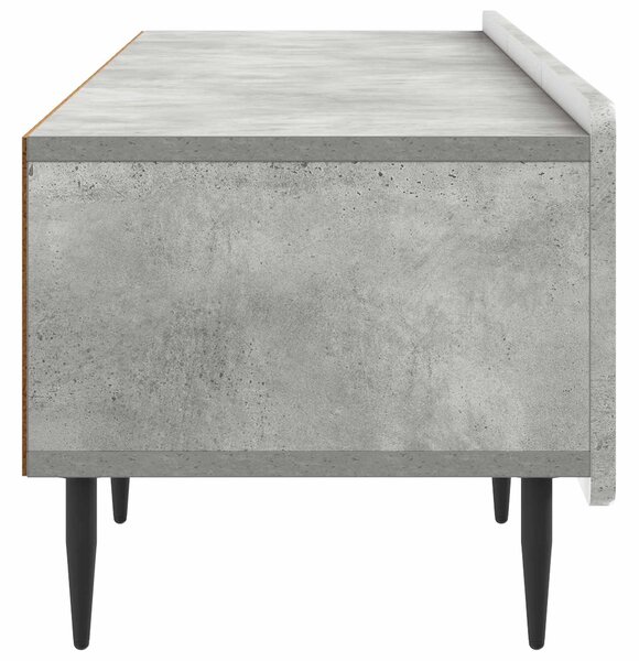 VidaXL TV szekrény fiókkal Betonszürke 147 x 34,5 x 32 cm Szerelt Fa