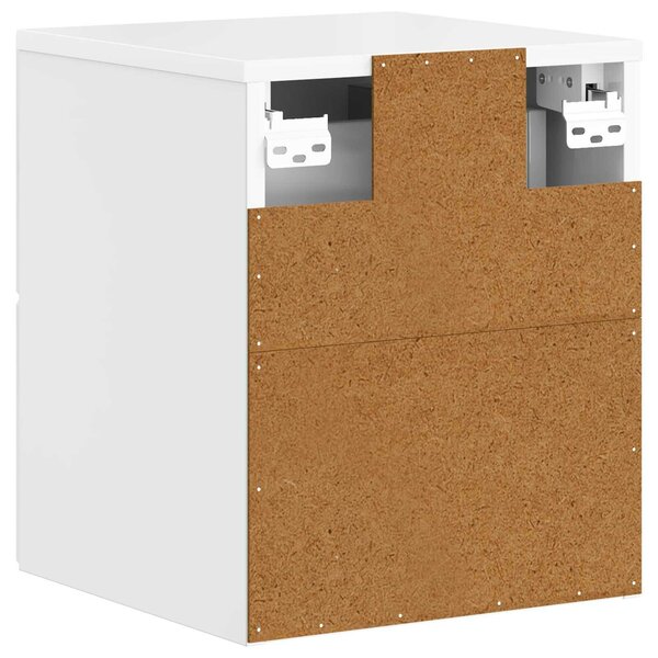 VidaXL Fali éjjeli szekrény 2 pcs Magasfényű Fehér 34,5 x 33 x 40 cm