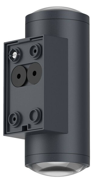 LCD LED kültéri fali lámpa 5156, 2 x 9 W, felfelé & lefelé, grafit, alumínium, dimmelhető, Fekete, Alumínium, Modern