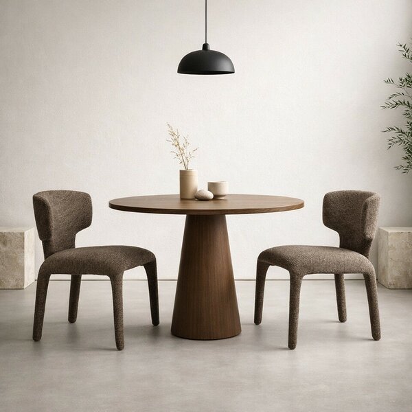 King Home Apulia Designer Szék Poliészter Barna Organikus Forma