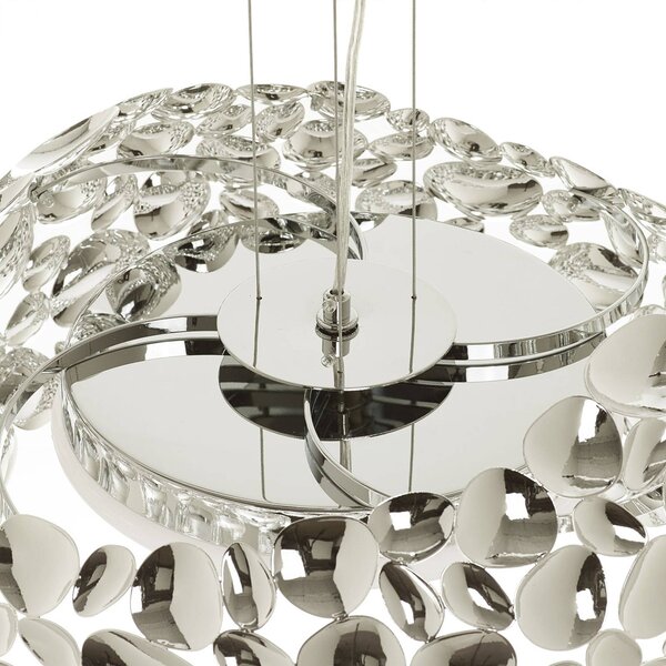 Schuller Valencia LED függő lámpa Narisa Ø 46 cm króm, Króm / ezüst, Nappali / Étkező, fém, Dizájn