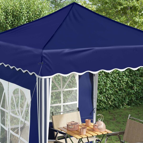 VidaXL Parti sátor 195 x 195 x 245 cm Oxford Szövet, Kék