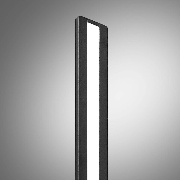 Arcchio Ivano LED fali lámpa, 42,5 cm, fekete, fém, Fekete, Folyosó, Alumínium, Modern