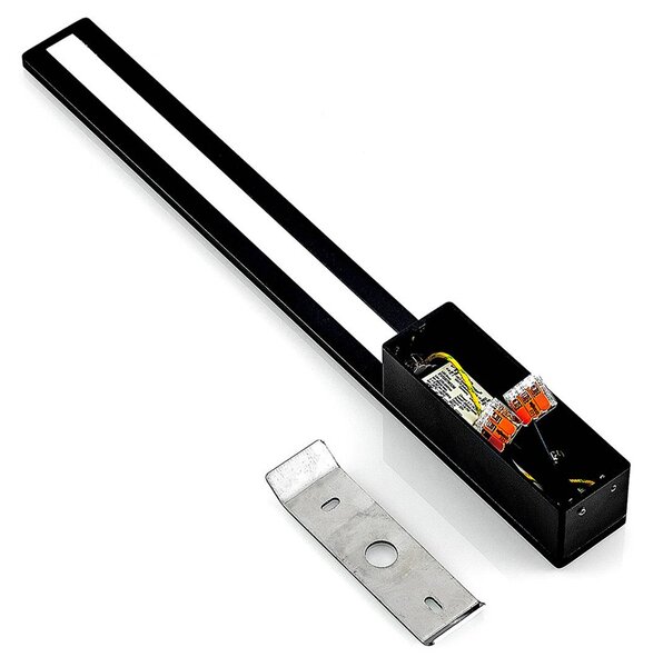 Arcchio Ivano LED fali lámpa, 42,5 cm, fekete, fém, Fekete, Folyosó, Alumínium, Modern