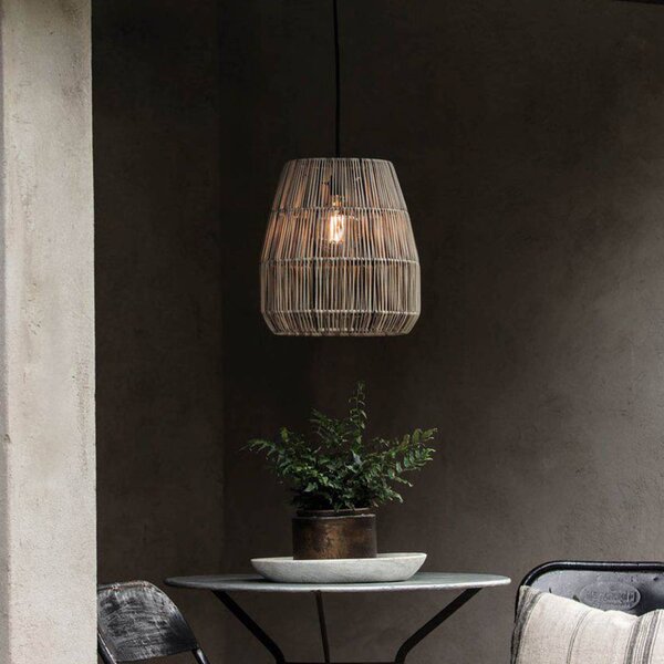 PR Home Saigon kültéri függőlámpa, szürke, Ø 28 cm, kábel 2,5m, dimmelhető, Alu / szürke / cink, Műanyag