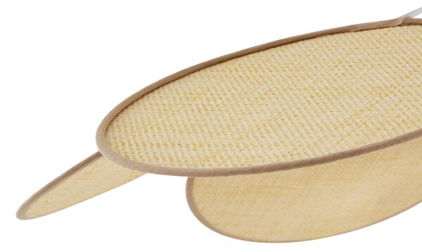 Lindby függőlámpa Astraia, natúr/fehér, rattan, Ø 80 cm, dimmelhető, Krém / borostyánsárga, Nappali / Étkező, Textil / szövet / selyem, Vidéki otthon / Rusztikus