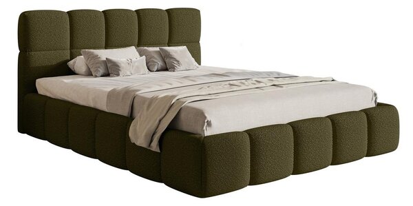 Franciaágy 180 cm Cirsten 180B (ágyráccsal) (oliva)