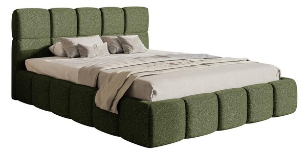 Franciaágy 180 cm Cirsten 180B (ágyráccsal) (oliva)