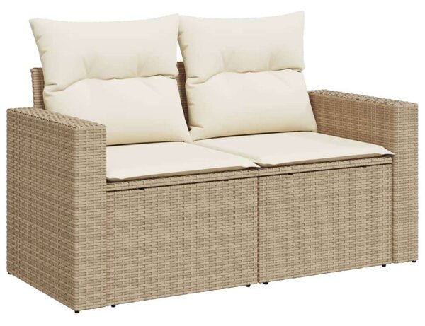 VidaXL 13 részes bézs polyrattan kerti ülőgarnitúra párnákkal