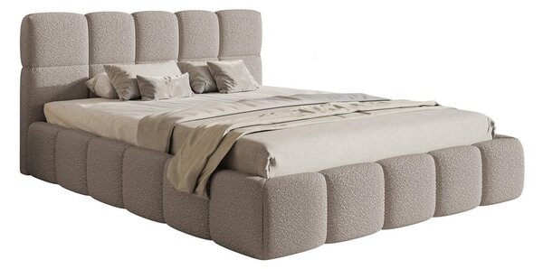 Franciaágy 180 cm Cirsten 180B (ágyráccsal) (világosszürke)