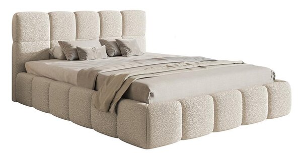 Franciaágy 180 cm Cirsten 180B (ágyráccsal) (világos bézs)