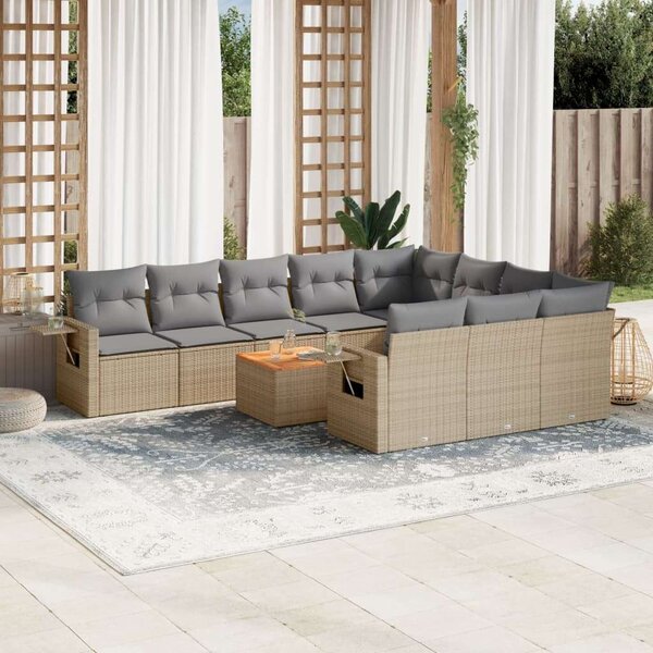 VidaXL Polyrattan Kerti Ülőgarnitúra - 11 részes